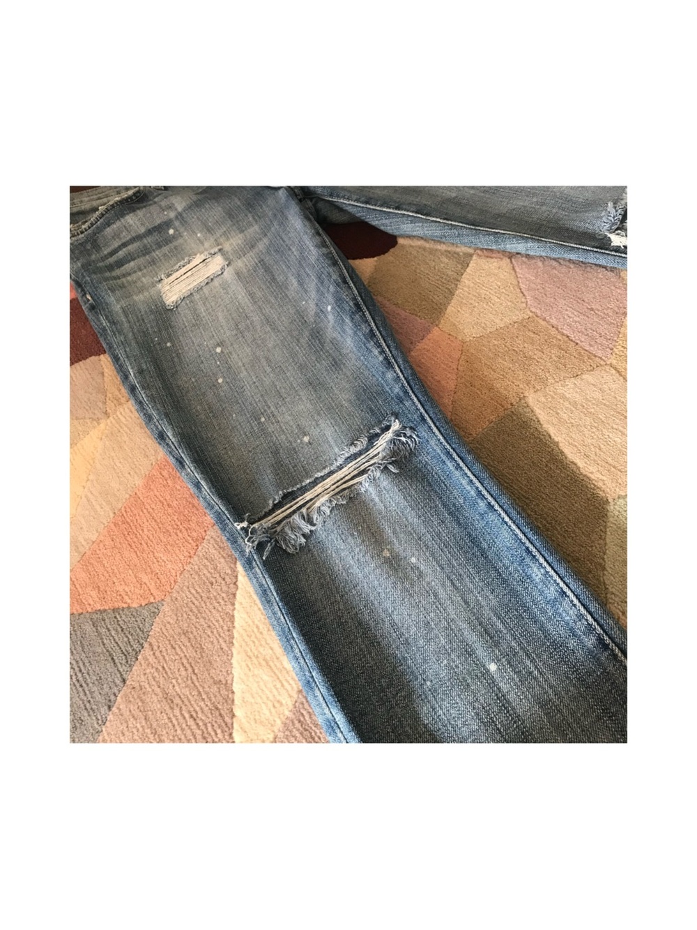 Current Elliott Paint Splatter Stiletto Jean Size 29 (Alt 28) - Picture 3 of 13
